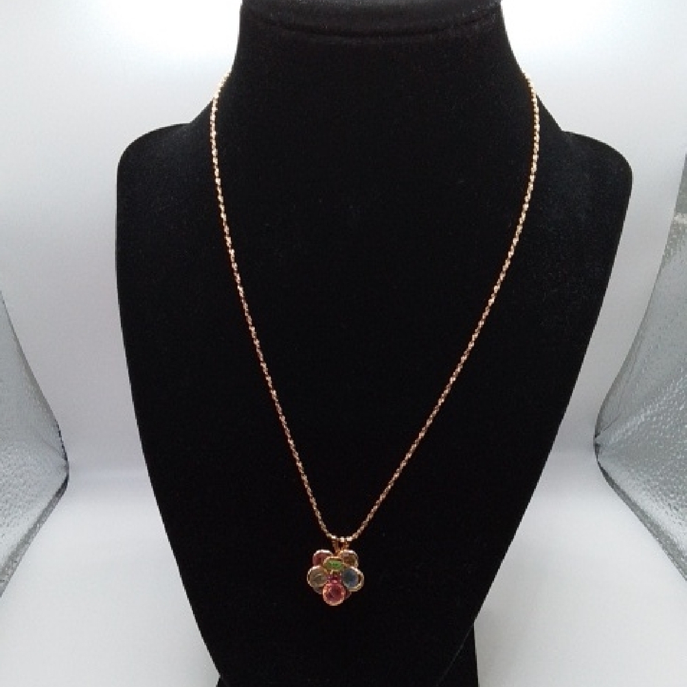Colorful Flower Pendant Necklace